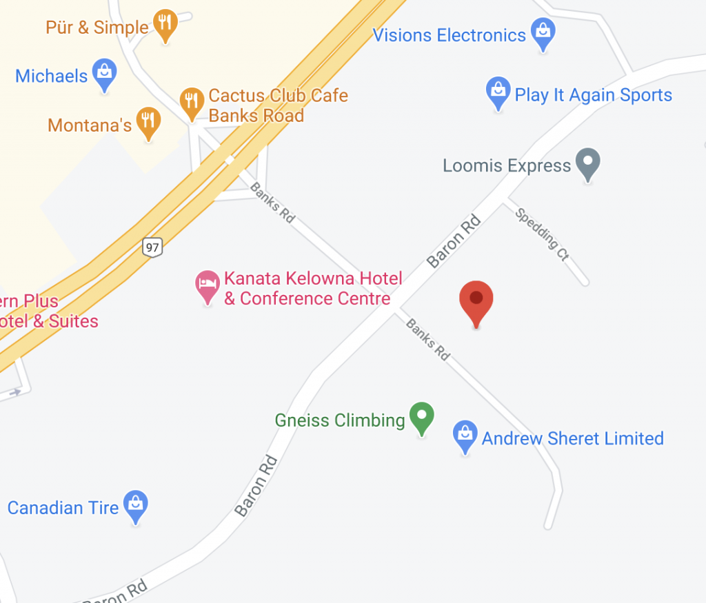 Location of 439-457 Banks Road, Kelowna