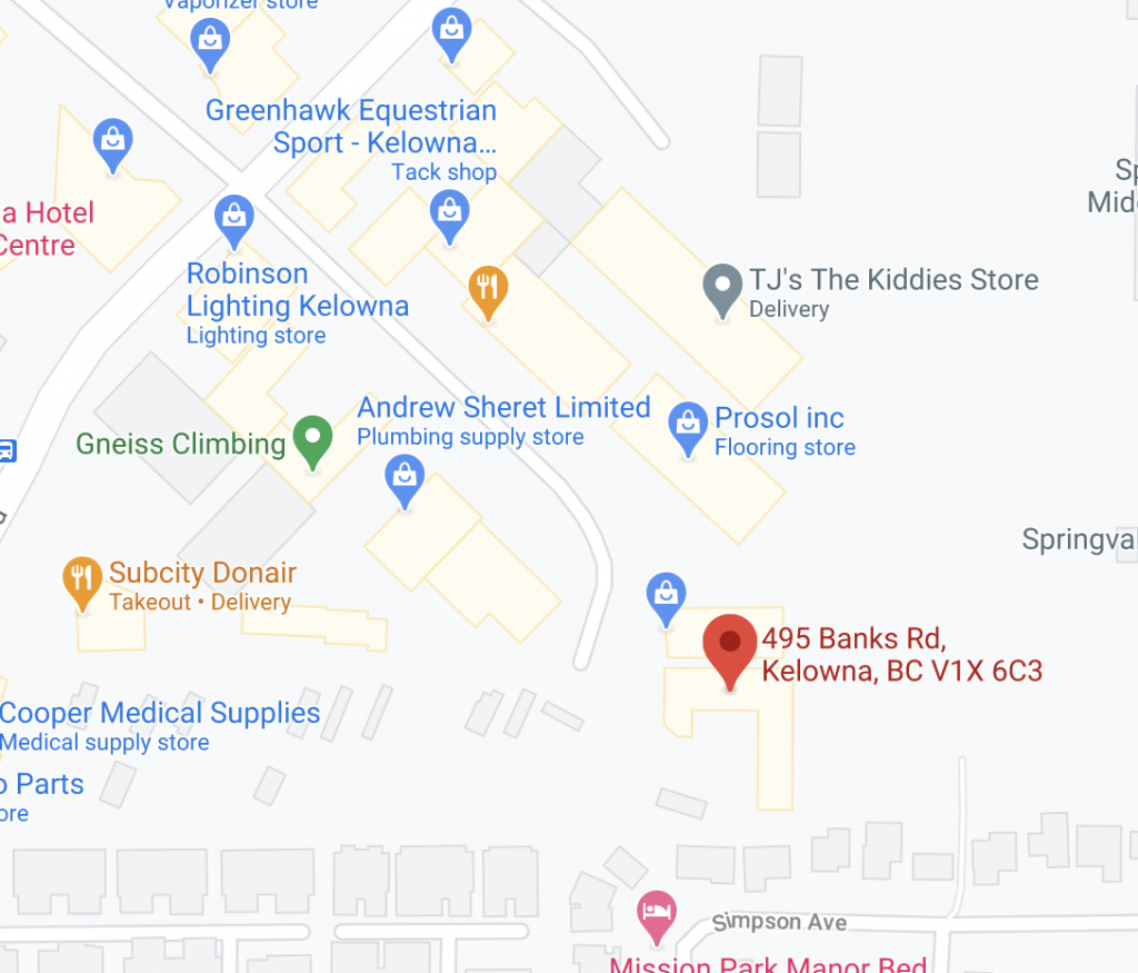 Location of 495 Banks Road, Kelowna