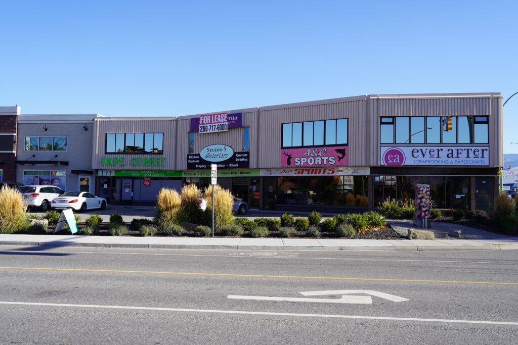 Front view of 331-341 Banks Road, Kelowna