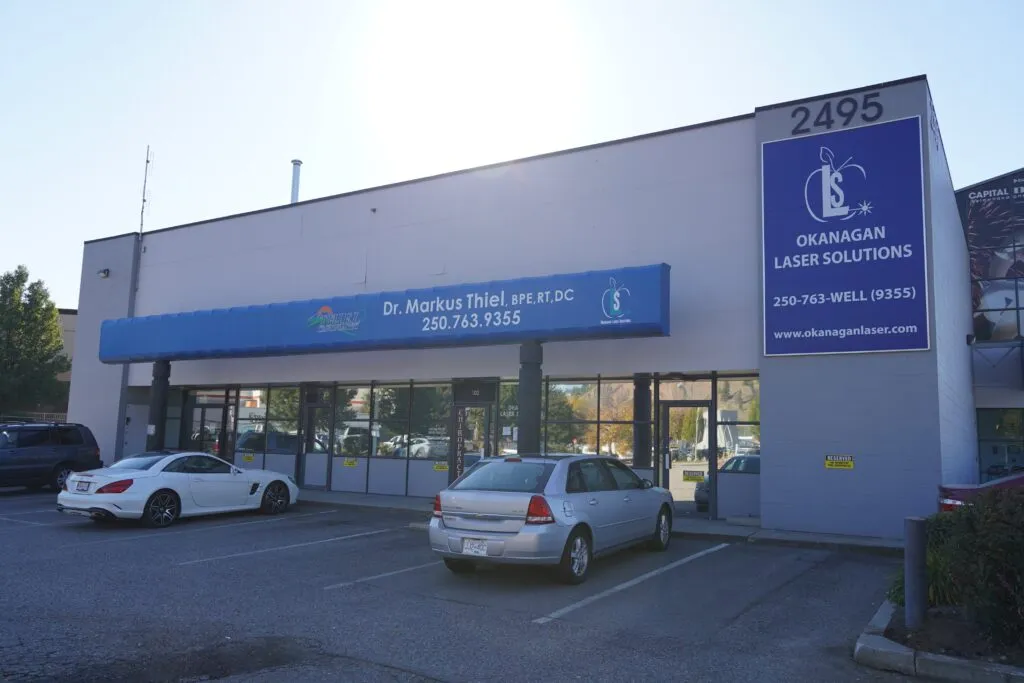 Street-level entrance at 2495 Enterprise Way, Kelowna